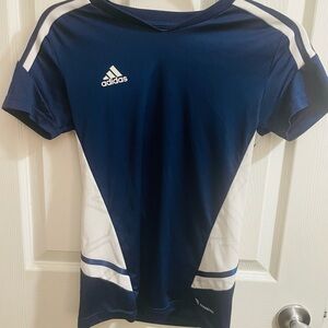 Adidas Aeroready Training T shirt Navy Blue & White - Women’s Size 2XS